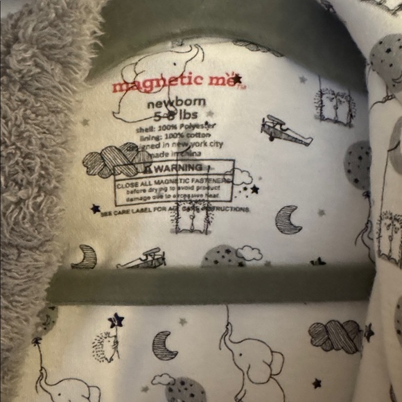 Magnetic Me Cloud Linky Fleece Bunting Grey Newborn - Picture 3 of 5